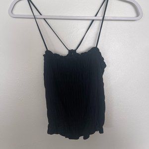 Black Crop Dress Tank